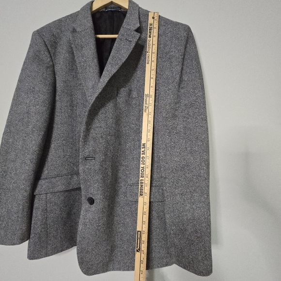 Tommy Hilfiger Men's Gray 55% Wool/37% polyester R46 Blazer Rn47338 - Picture 10 of 16